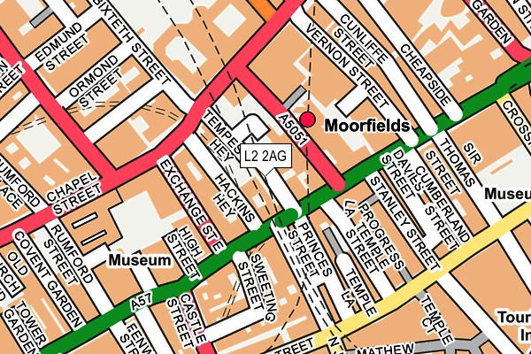 L2 2AG map - OS OpenMap – Local (Ordnance Survey)