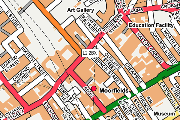 L2 2BX map - OS OpenMap – Local (Ordnance Survey)