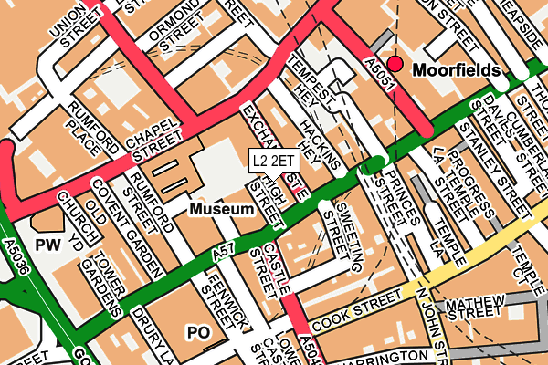 L2 2ET map - OS OpenMap – Local (Ordnance Survey)