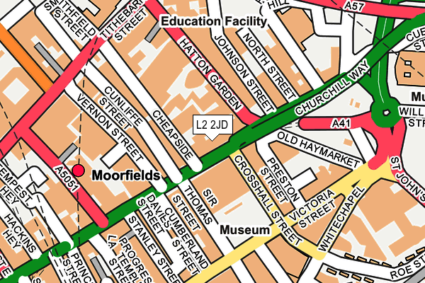 L2 2JD map - OS OpenMap – Local (Ordnance Survey)