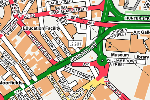 L2 2JH map - OS OpenMap – Local (Ordnance Survey)