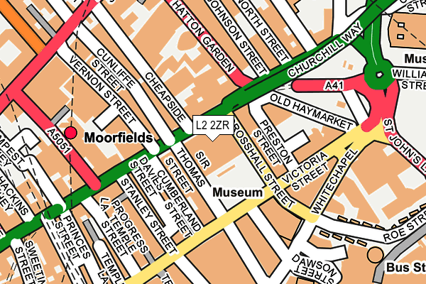 L2 2ZR map - OS OpenMap – Local (Ordnance Survey)