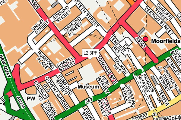 L2 3PF map - OS OpenMap – Local (Ordnance Survey)