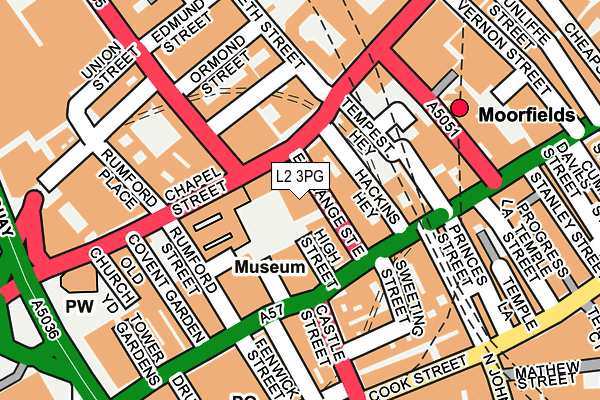L2 3PG map - OS OpenMap – Local (Ordnance Survey)
