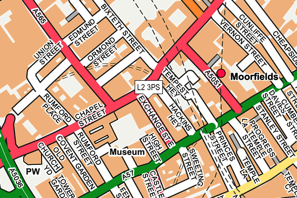 L2 3PS map - OS OpenMap – Local (Ordnance Survey)