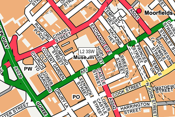 L2 3SW map - OS OpenMap – Local (Ordnance Survey)
