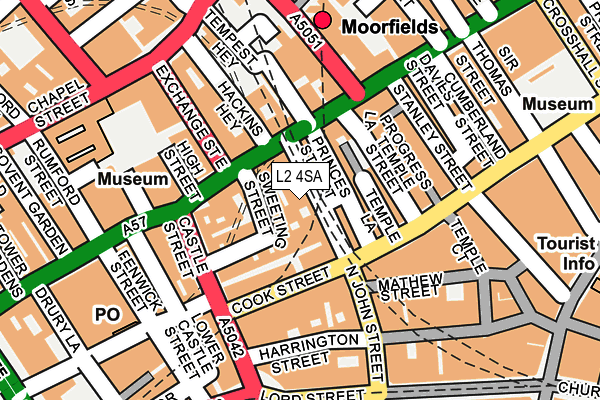 L2 4SA map - OS OpenMap – Local (Ordnance Survey)