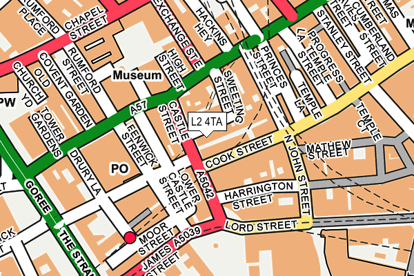 L2 4TA map - OS OpenMap – Local (Ordnance Survey)