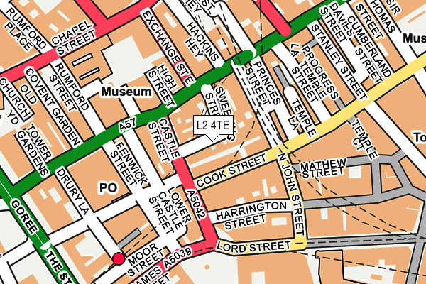 L2 4TE map - OS OpenMap – Local (Ordnance Survey)