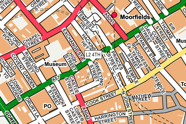 L2 4TH map - OS OpenMap – Local (Ordnance Survey)
