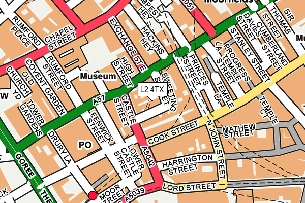 L2 4TX map - OS OpenMap – Local (Ordnance Survey)