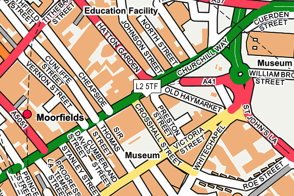 L2 5TF map - OS OpenMap – Local (Ordnance Survey)