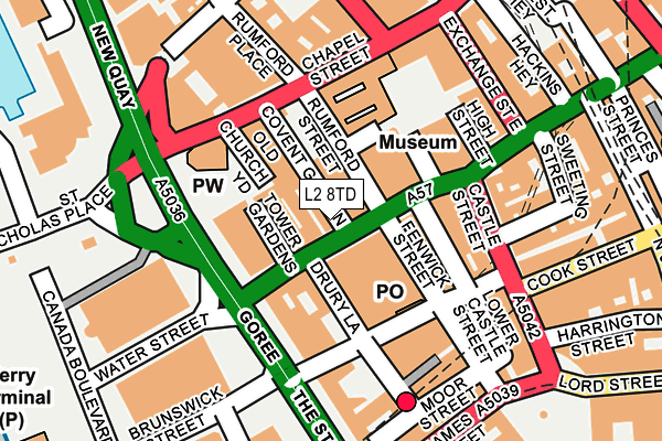 L2 8TD map - OS OpenMap – Local (Ordnance Survey)