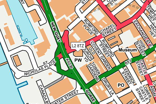 L2 8TZ map - OS OpenMap – Local (Ordnance Survey)