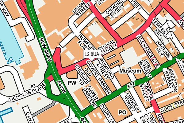 L2 8UA map - OS OpenMap – Local (Ordnance Survey)