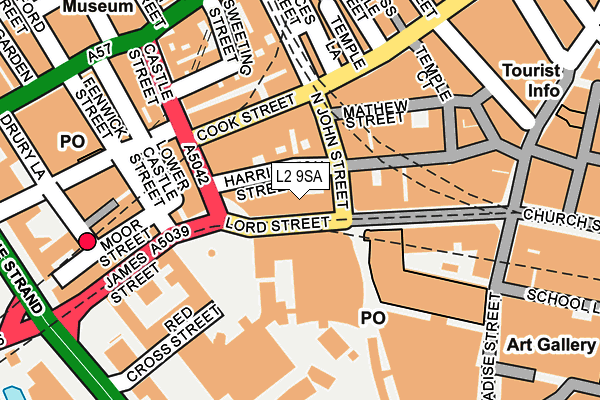 L2 9SA map - OS OpenMap – Local (Ordnance Survey)