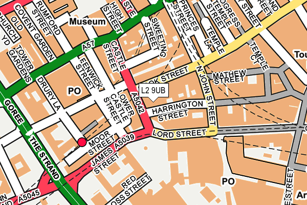 L2 9UB map - OS OpenMap – Local (Ordnance Survey)