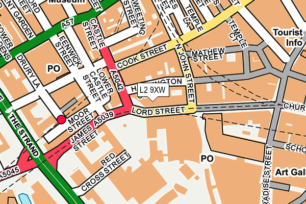 L2 9XW map - OS OpenMap – Local (Ordnance Survey)