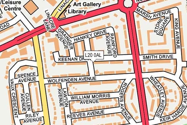 L20 0AL map - OS OpenMap – Local (Ordnance Survey)