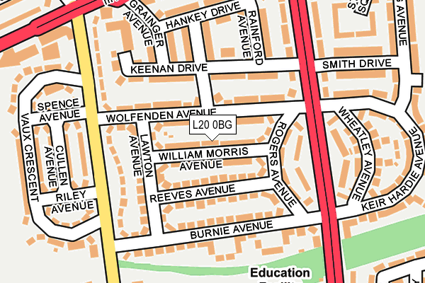 L20 0BG map - OS OpenMap – Local (Ordnance Survey)