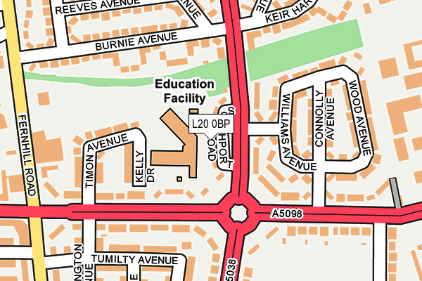 L20 0BP map - OS OpenMap – Local (Ordnance Survey)