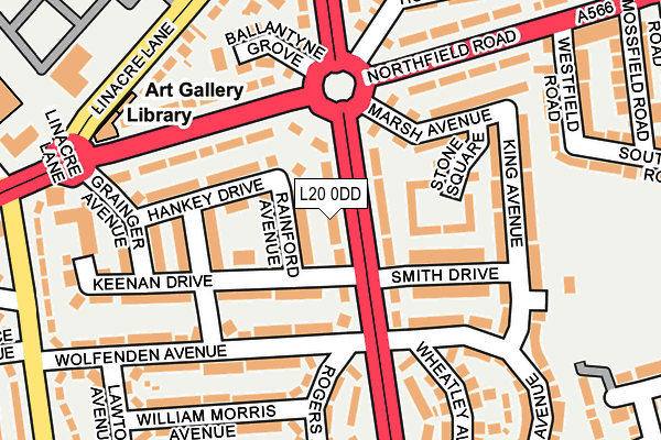 L20 0DD map - OS OpenMap – Local (Ordnance Survey)