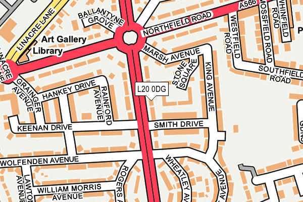 L20 0DG map - OS OpenMap – Local (Ordnance Survey)