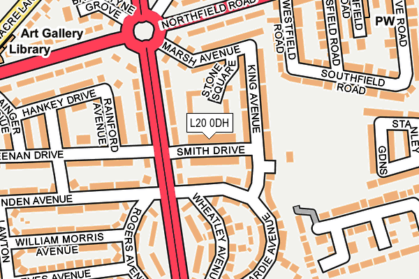 L20 0DH map - OS OpenMap – Local (Ordnance Survey)