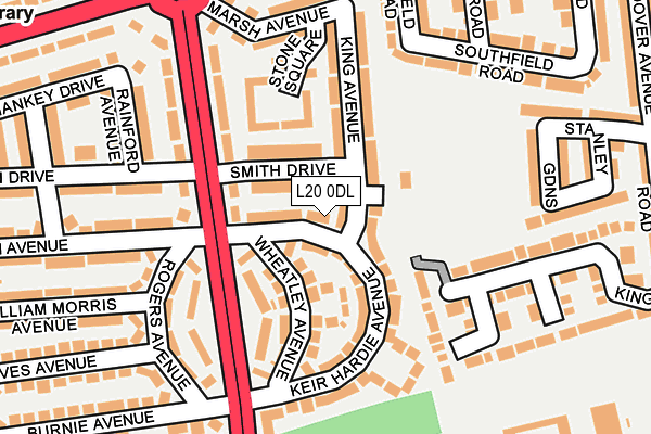 L20 0DL map - OS OpenMap – Local (Ordnance Survey)