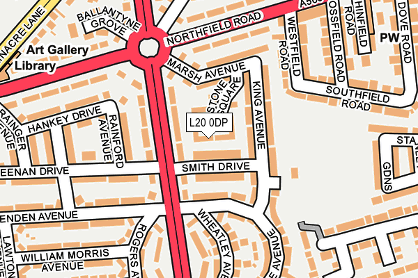 L20 0DP map - OS OpenMap – Local (Ordnance Survey)