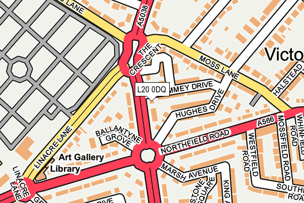 L20 0DQ map - OS OpenMap – Local (Ordnance Survey)