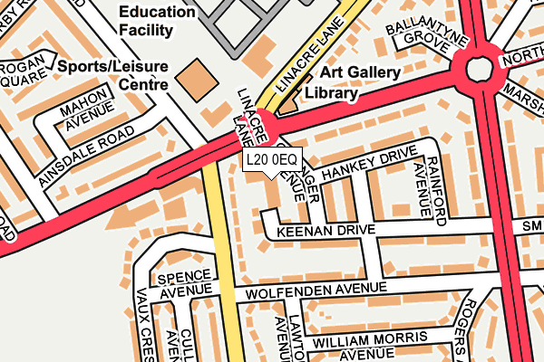 L20 0EQ map - OS OpenMap – Local (Ordnance Survey)