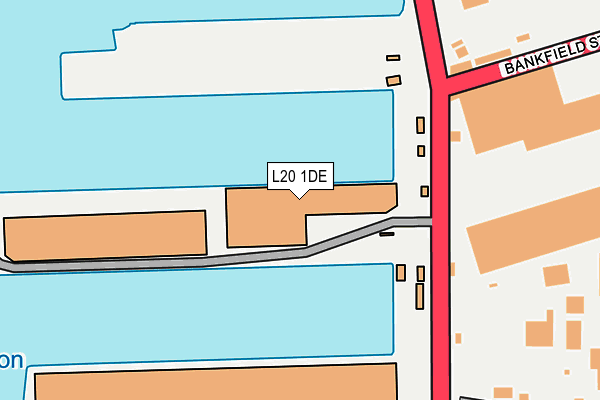 L20 1DE map - OS OpenMap – Local (Ordnance Survey)