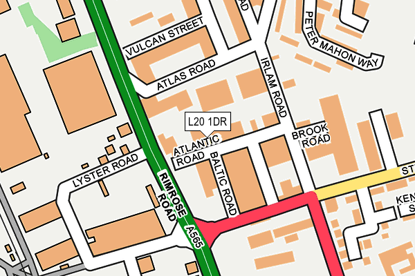L20 1DR map - OS OpenMap – Local (Ordnance Survey)