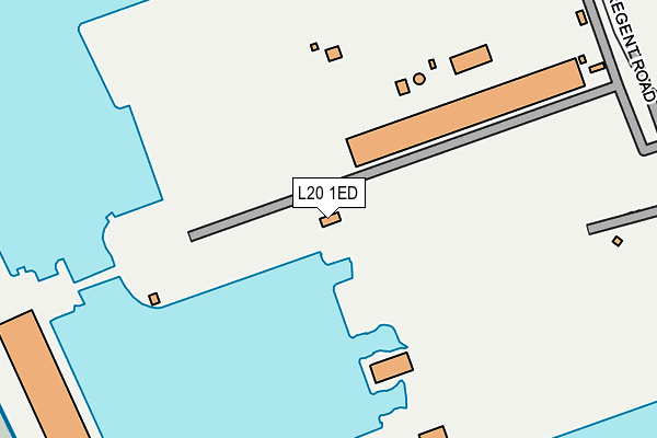 L20 1ED map - OS OpenMap – Local (Ordnance Survey)