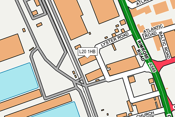 L20 1HB map - OS OpenMap – Local (Ordnance Survey)
