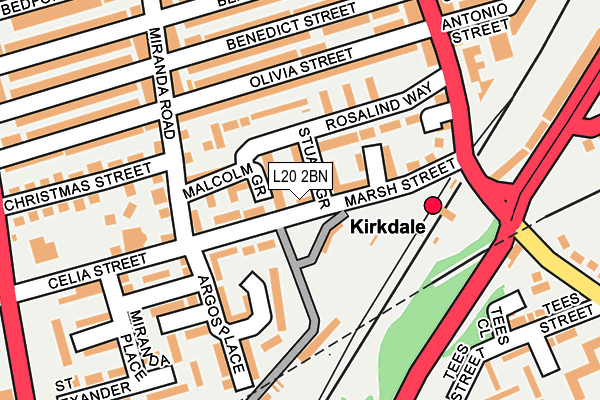 L20 2BN map - OS OpenMap – Local (Ordnance Survey)