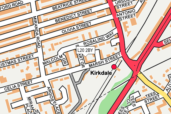 L20 2BY map - OS OpenMap – Local (Ordnance Survey)