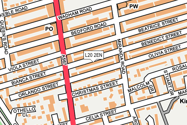 L20 2EN map - OS OpenMap – Local (Ordnance Survey)