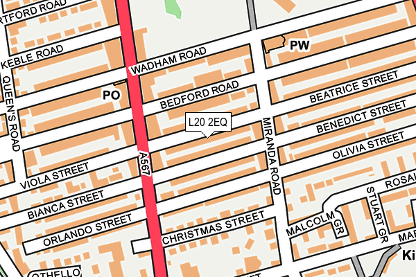 L20 2EQ map - OS OpenMap – Local (Ordnance Survey)