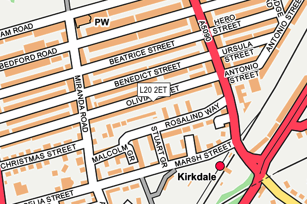 L20 2ET map - OS OpenMap – Local (Ordnance Survey)