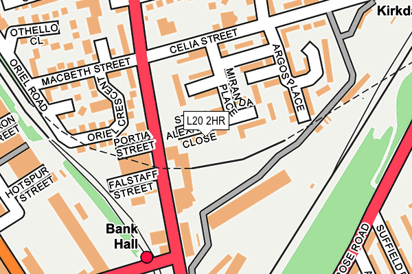 L20 2HR map - OS OpenMap – Local (Ordnance Survey)