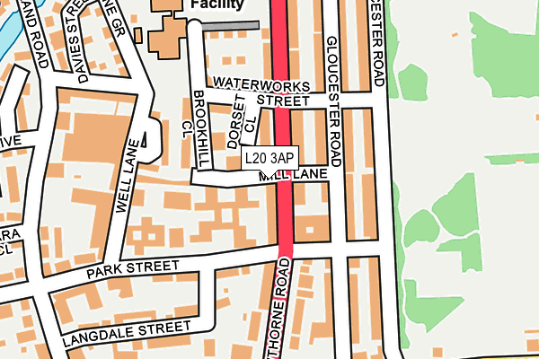 L20 3AP map - OS OpenMap – Local (Ordnance Survey)