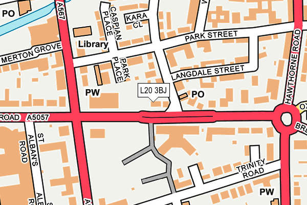 L20 3BJ map - OS OpenMap – Local (Ordnance Survey)