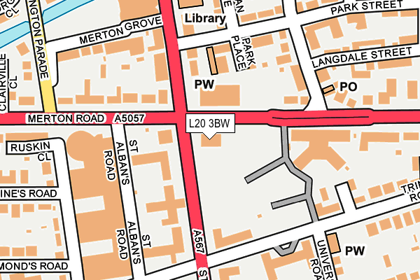 L20 3BW map - OS OpenMap – Local (Ordnance Survey)