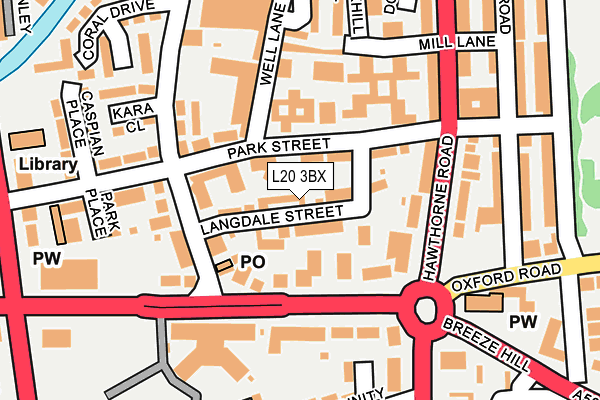 L20 3BX map - OS OpenMap – Local (Ordnance Survey)