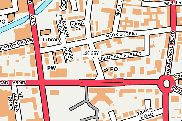 L20 3BY map - OS OpenMap – Local (Ordnance Survey)