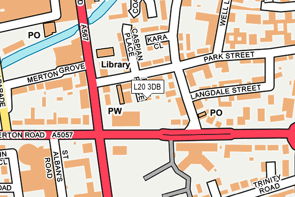L20 3DB map - OS OpenMap – Local (Ordnance Survey)