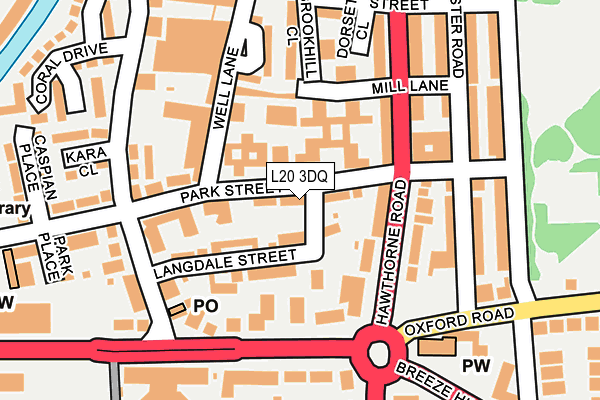 L20 3DQ map - OS OpenMap – Local (Ordnance Survey)