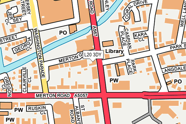 L20 3DY map - OS OpenMap – Local (Ordnance Survey)